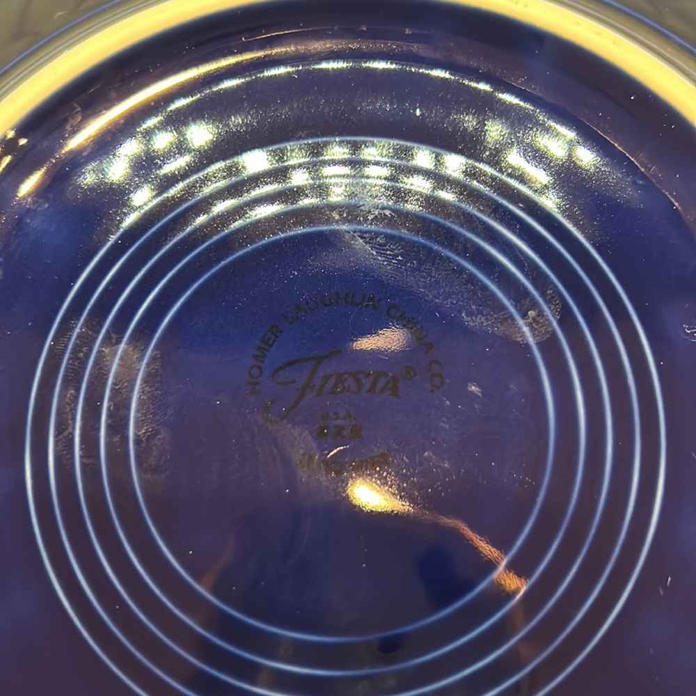 Fiesta Square 9.25” luncheon plate Cobalt USA - Picture 2 of 2
